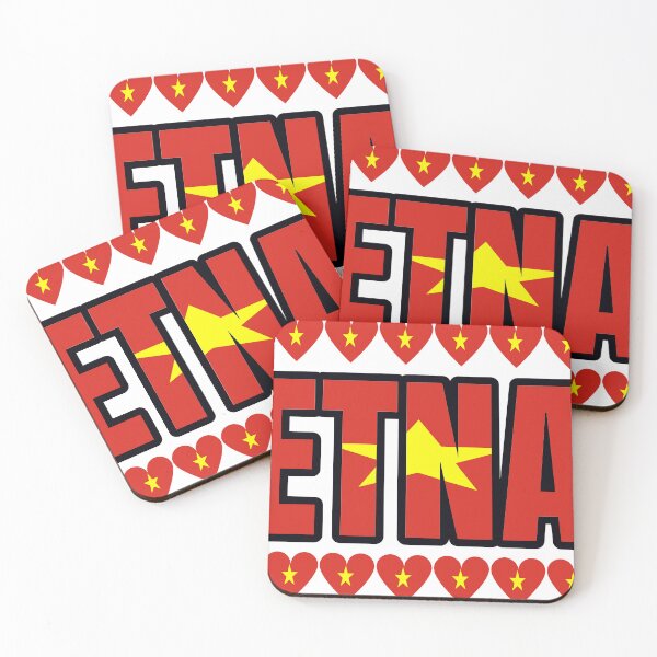 Item preview, Vietnam Flag Letters And Hearts designed and sold by TheIconSmith.