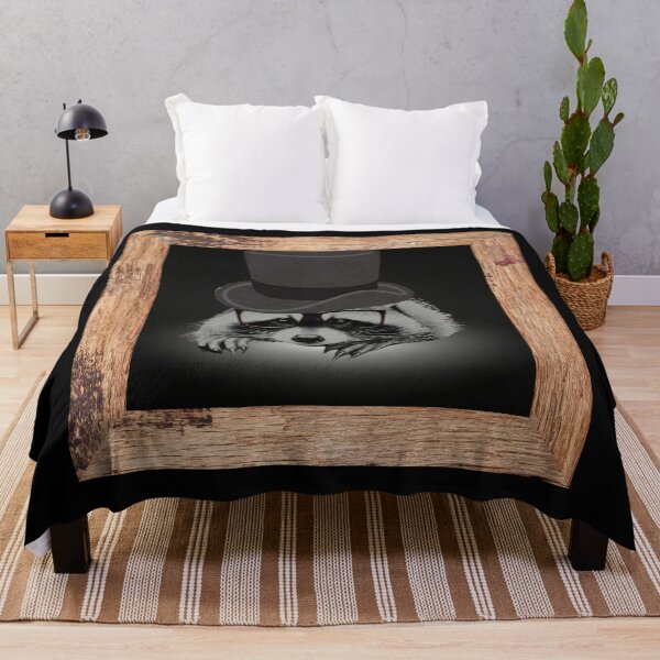 Item preview, Funny raccoon in a wooden frame- gift for animal lovers, party gift designed and sold by Lovelalaland.