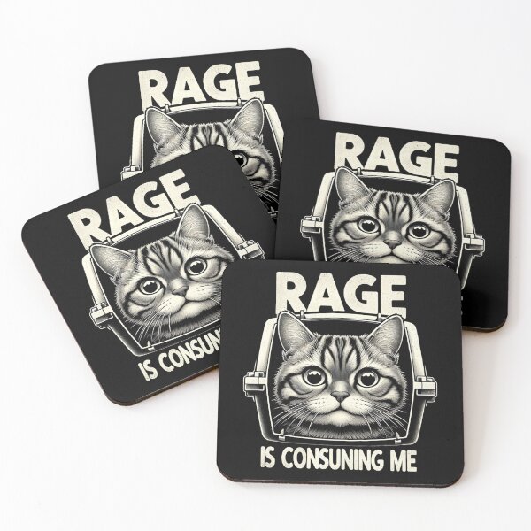 Item preview, Rage Consumes Me Funny cat designed and sold by IdealDo.