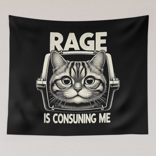 Item preview, Rage Consumes Me Funny cat designed and sold by IdealDo.