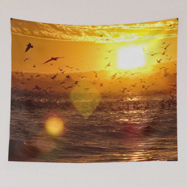 Item preview, Sunset Over Ocean with Birds designed and sold by Maxiverse.