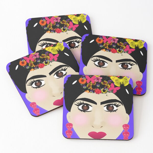 Item preview, Frida Floral Butterfly Portrait designed and sold by capricedefille.
