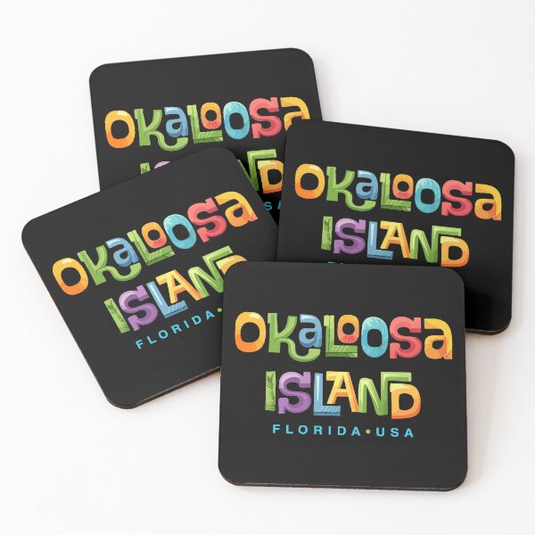 Item preview, Okaloosa Island Florida Retro Tropical Design designed and sold by Futurebeachbum.