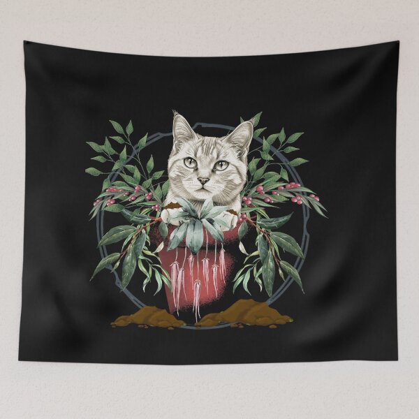 Item preview, Funny cat in a flowerpot- for animal lovers designed and sold by Lovelalaland.