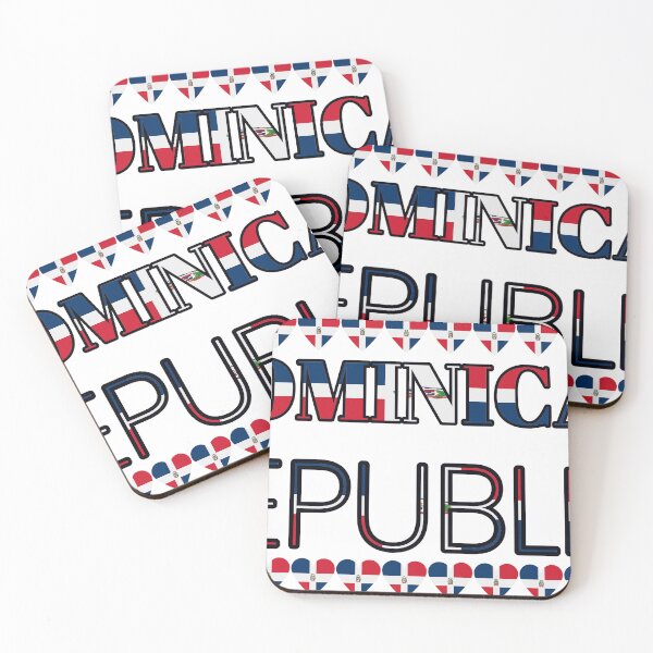 Item preview, Dominican Republic Flag Letters And Hearts designed and sold by TheIconSmith.