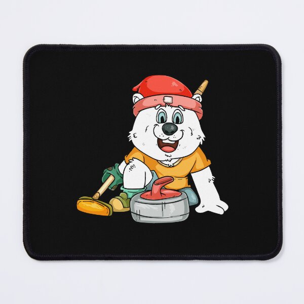 Item preview, Curling player polar bear designed and sold by Soulskier.