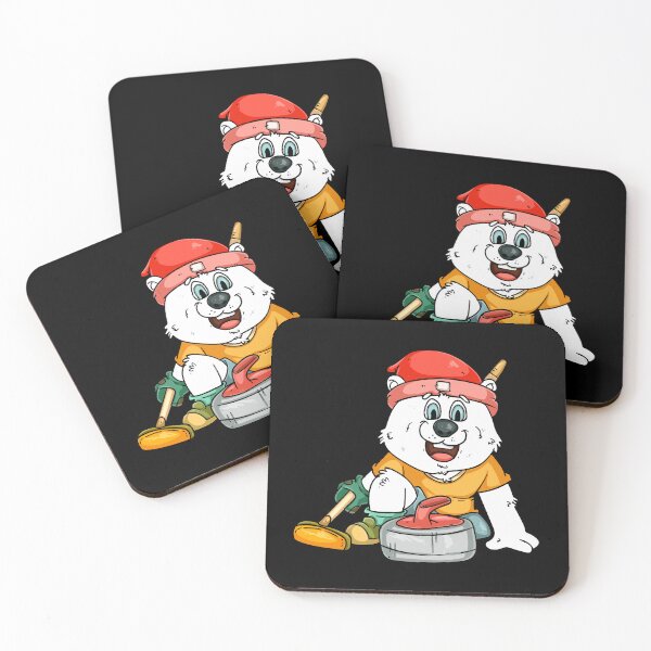 Item preview, Curling player polar bear designed and sold by Soulskier.