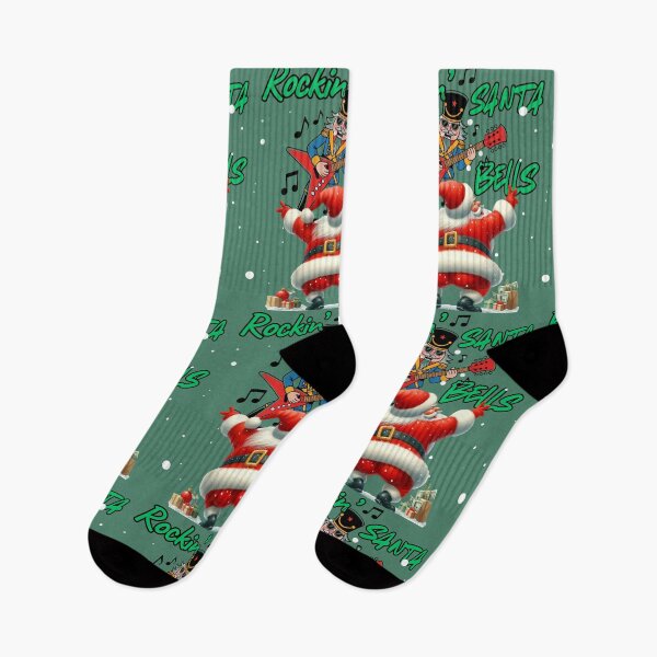 Item preview, Rockin’Santa Bells – Funny Christmas Rock Design designed and sold by Szpaku desart .