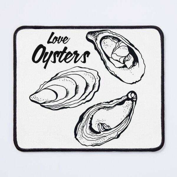 Item preview, Love Oysters – Three Illustrated Oysters Seafood Art designed and sold by PIXEL POP DESIGNS - Beyond the Norm!.