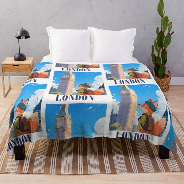 Item preview, Cute Fox In the Big Ben London Retro-modern Version designed and sold by Aguilar Trips.