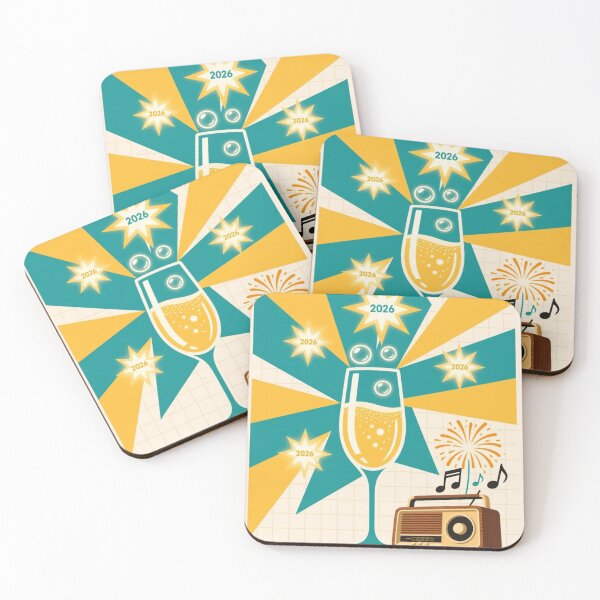 Item preview, Mid-Century Modern 2026 New Year – Retro Champagne Celebration designed and sold by PunchDrop.