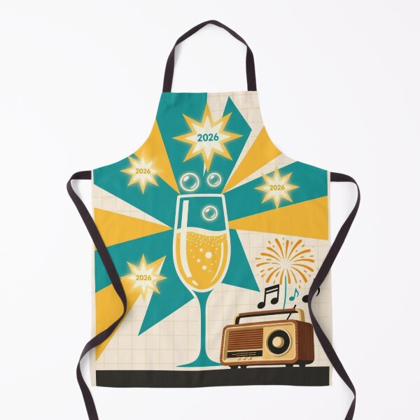 Item preview, Mid-Century Modern 2026 New Year – Retro Champagne Celebration designed and sold by PunchDrop.