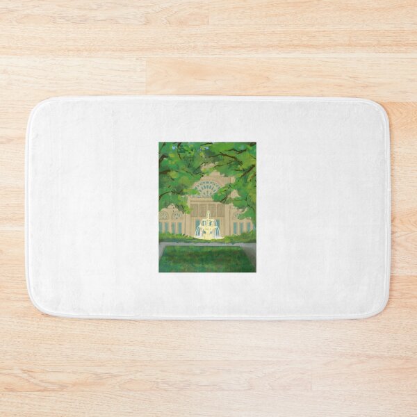 Item preview, Serene Watercolor Garden with Vintage Building & Fountain designed and sold by AmberPeng.