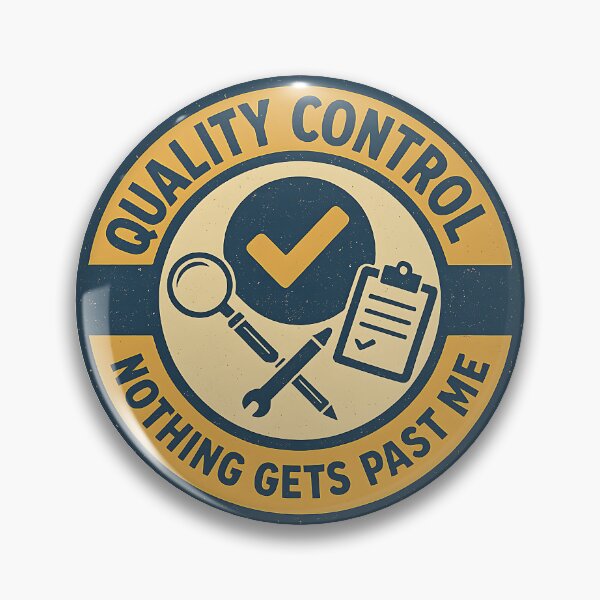 Item preview, Quality Control Retro Badge Design designed and sold by My Cool Store.