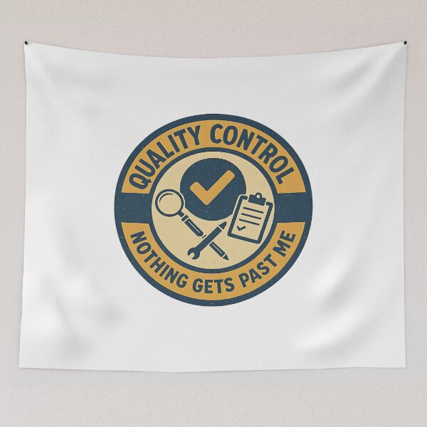 Item preview, Quality Control Retro Badge Design designed and sold by My Cool Store.