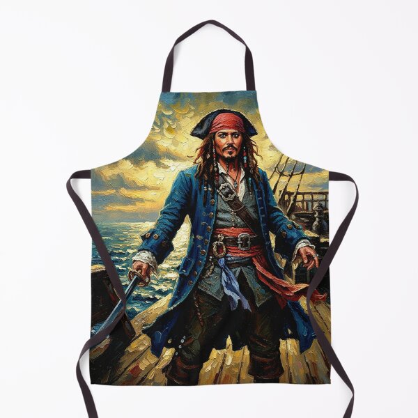 Item preview, Swashbuckler Pirate Captain Oil Painting | Dreadlocks Sea Adventure Art | Blue Coat Sailing Icon designed and sold by Art's Diner.