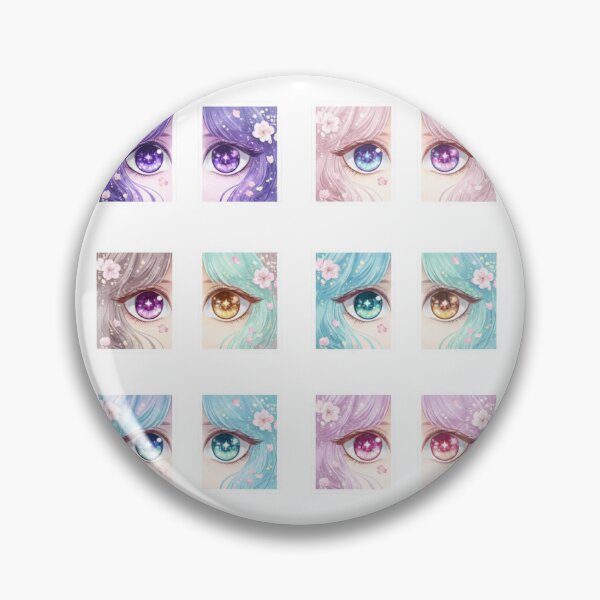 Item preview, Dreamy Manga Eyes Collage – Pastel Emotion Grid designed and sold by Tily360.