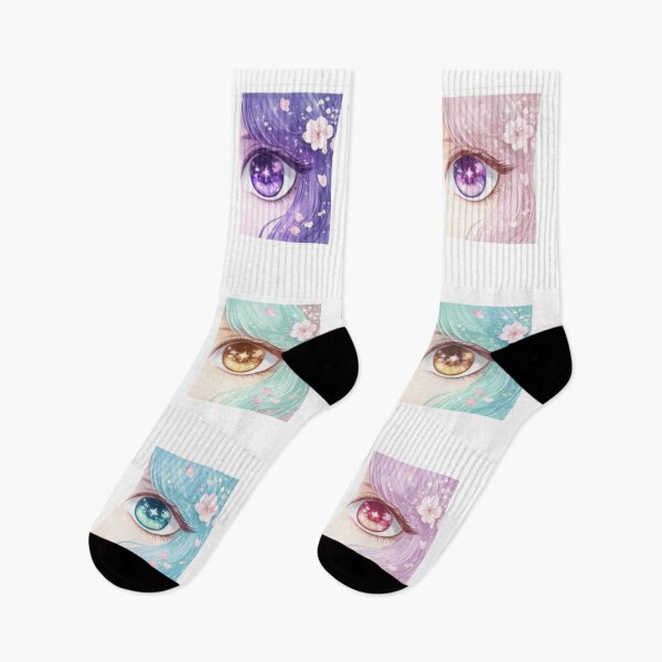 Item preview, Dreamy Manga Eyes Collage – Pastel Emotion Grid designed and sold by Tily360.