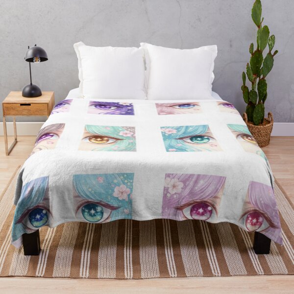 Item preview, Dreamy Manga Eyes Collage – Pastel Emotion Grid designed and sold by Tily360.