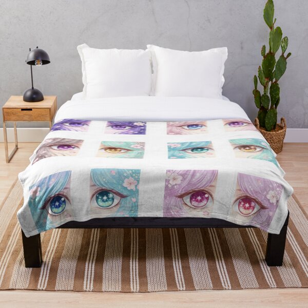 Artikelvorschau, Verträumte Manga-Augen-Collage – Pastellfarbenes Emotionsraster entworfen und verkauft von Tily360.