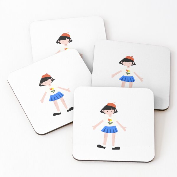 Item preview, Cute Beret Girl with Tulip T-Shirt Illustration designed and sold by AmberPeng.