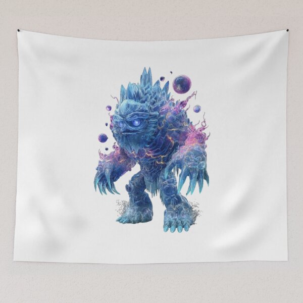 Item preview, New Year Golem Ice Monster designed and sold by AlexLineArt.