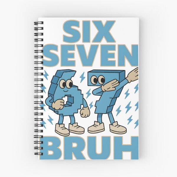 Item preview, Six Seven Bruh – Funny Math Joke Design, Cartoon Numbers Meme Artwork for Kids & Teachers designed and sold by JoyBoyStudio1.