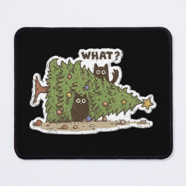 Item preview, What?  Black Cats Knocked Over Christmas Tree designed and sold by zuzzelek44.