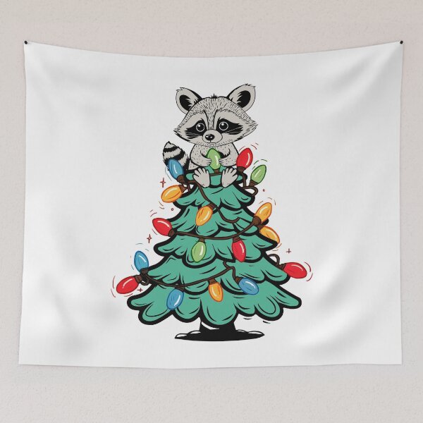 Item preview, Overstimulated But Festive , Funny Racoon designed and sold by MoSaid.