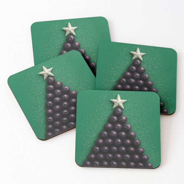 Item preview, Açaí Christmas Tree – Festive Superfood Art with Silver Stars designed and sold by EmeraldeaDesign.