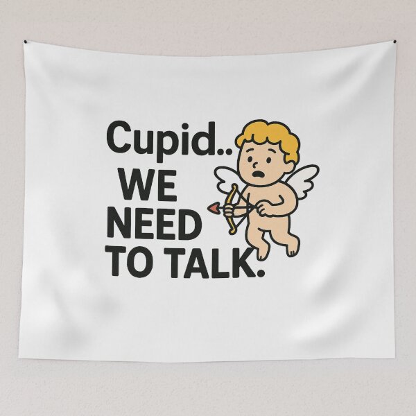 Item preview, Cupid We Need To Talk Funny Anti-Valentine T-Shirt designed and sold by TheSimpleTee007.