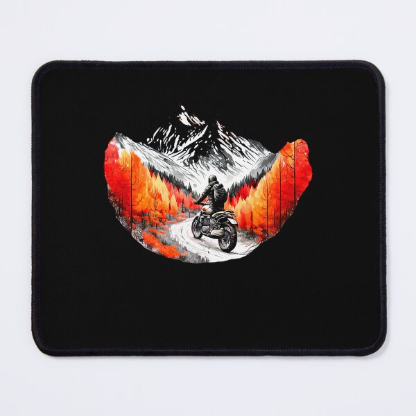 Item preview, Motorcyclists in the mountains in autumn designed and sold by Soulskier.