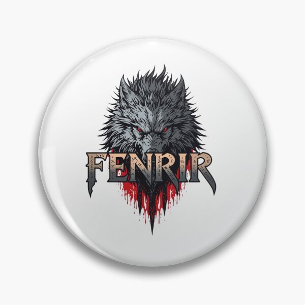 Item preview, Fenrir Blood Red Nordic Wolf Head designed and sold by RED-MOUSE.