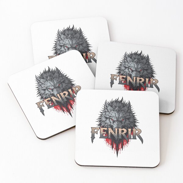 Item preview, Fenrir Blood Red Nordic Wolf Head designed and sold by RED-MOUSE.
