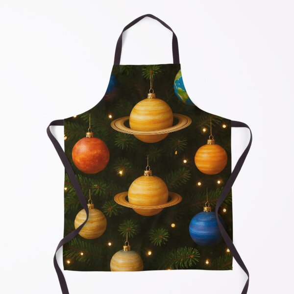 Item preview, Cosmic Christmas Tree – Fantasy Space-Themed Holiday with Planet Ornaments designed and sold by EmeraldeaDesign.