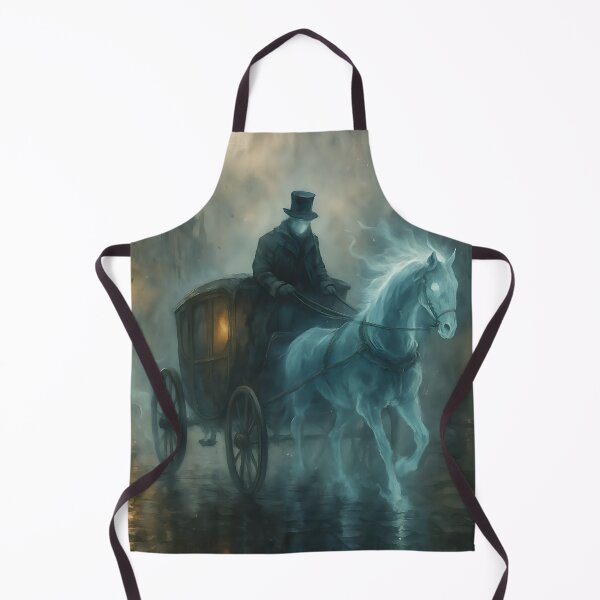 Item preview, Victorian Ghost Carriage – Gothic Spectral Horse in Foggy London designed and sold by PixelShedStudio.