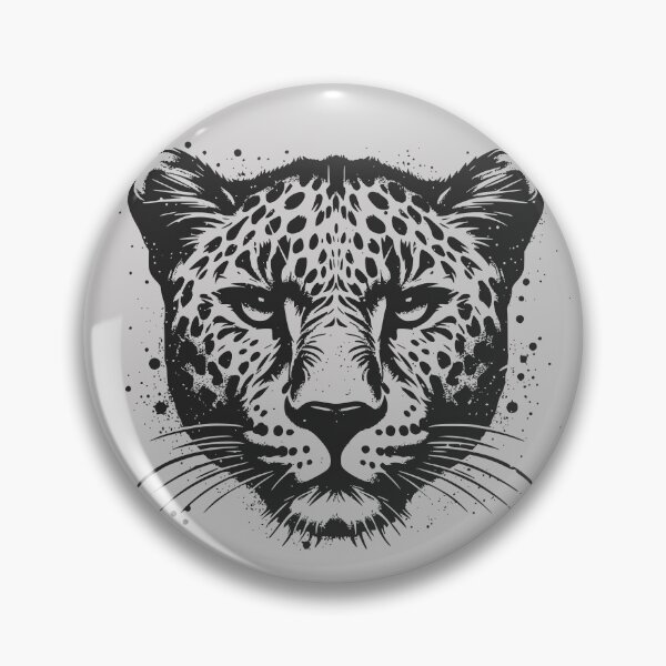 Item preview, Leopard Stare – Gritty Black & White Big Cat designed and sold by MvuuStudio.