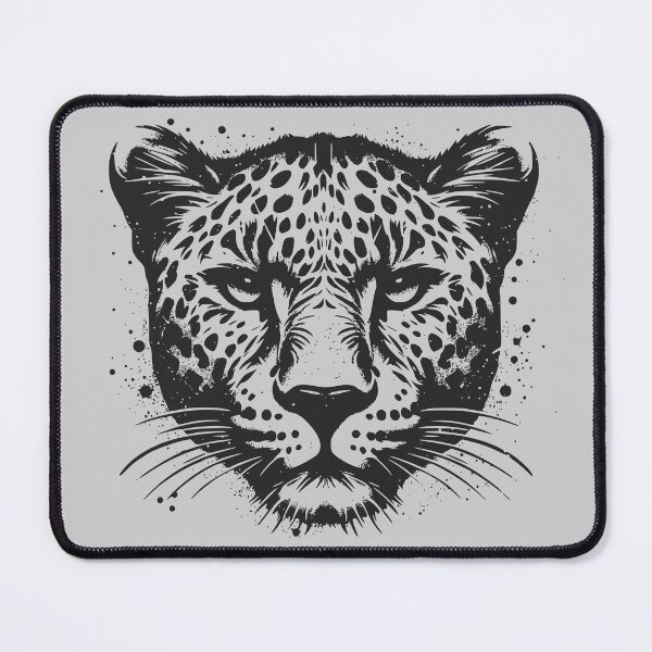 Item preview, Leopard Stare – Gritty Black & White Big Cat designed and sold by MvuuStudio.