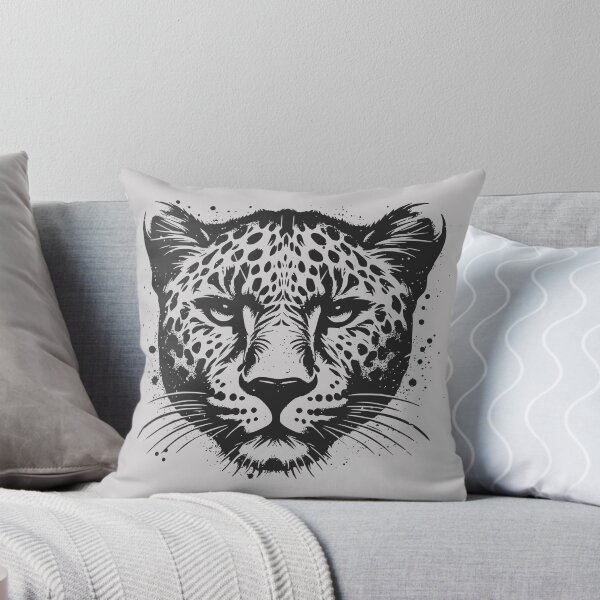 Item preview, Leopard Stare – Gritty Black & White Big Cat designed and sold by MvuuStudio.