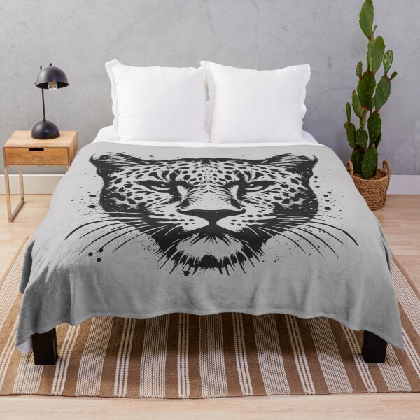 Item preview, Leopard Stare – Gritty Black & White Big Cat designed and sold by MvuuStudio.