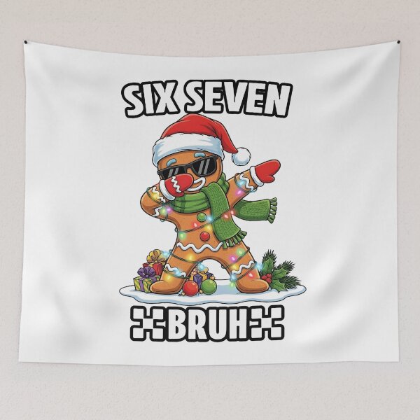 Item preview, Six Seven Bruh Christmas – Funny Gingerbread Dab Meme Design, Holiday Math Joke Artwork designed and sold by JoyBoyStudio1.
