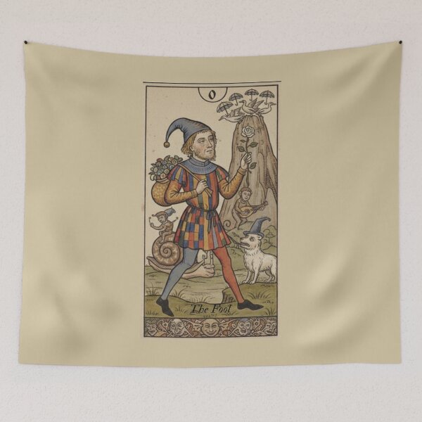 Item preview, Medieval Tarot Card 0 The Fool designed and sold by MythAndMotion.