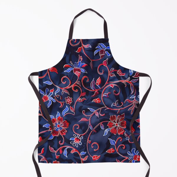 Item preview, Cute Boho Flowers Batik Pattern- Vinatage  Retro Red Floral designed and sold by RoyalStarsPatts.