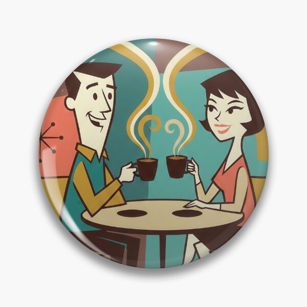 Item preview, Coffee Lovers - We're the Perfect Blend - Retro Mid-Century Coffee Love designed and sold by kornkobart.