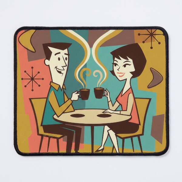 Item preview, Coffee Lovers - We're the Perfect Blend - Retro Mid-Century Coffee Love designed and sold by kornkobart.