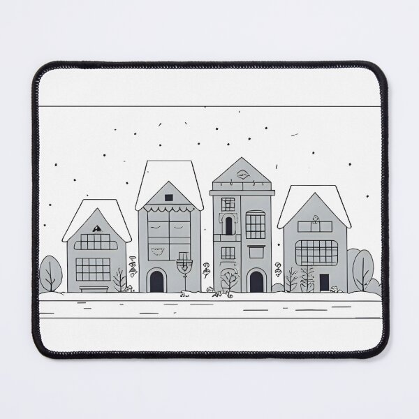 Item preview, Graphics: winter city view in vintege version. designed and sold by Knock on my door.