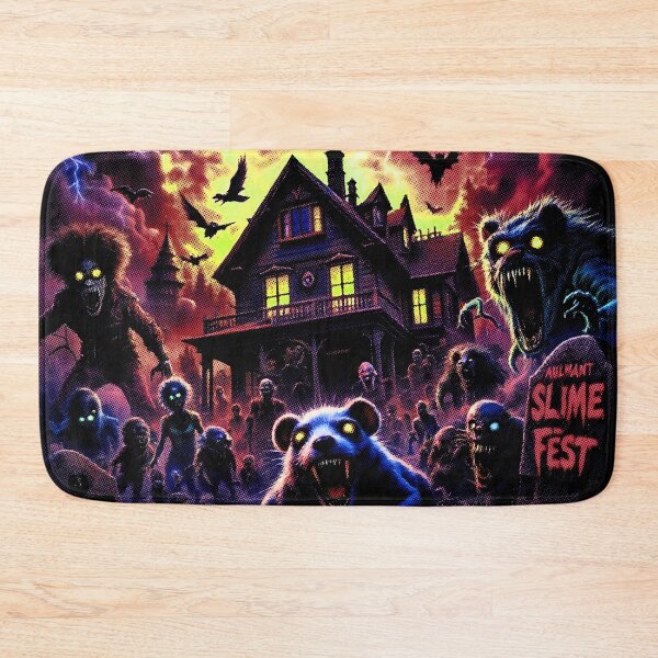 Item preview, 80s Slime Fest Horror Parody, designed for black fabrics designed and sold by SteadyRolling.