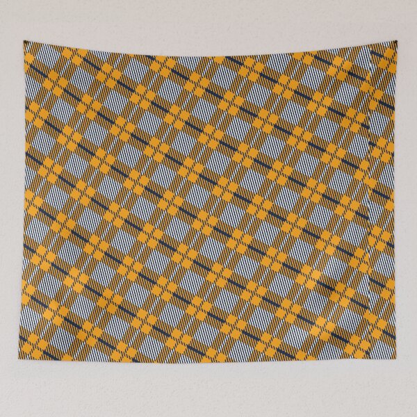 Item preview, Yellow Plaid Checkered Abstract -  Chevron - Yellow Geometric Pattern designed and sold by RoyalStarsPatts.