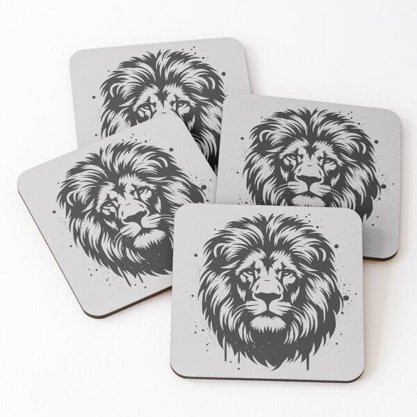 Item preview, Lion Mane Majesty – Monochrome Splatter Art  designed and sold by MvuuStudio.