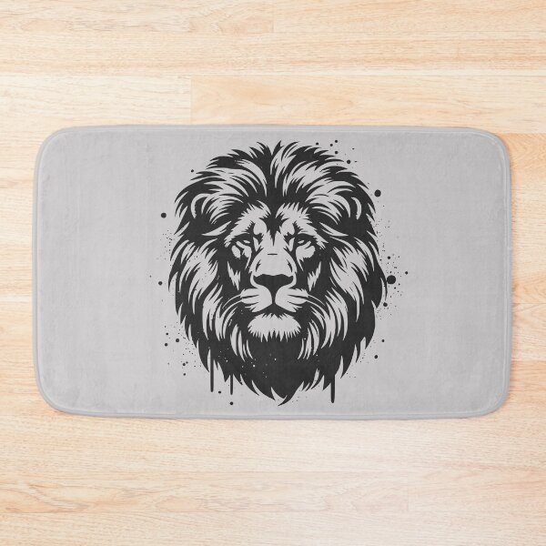 Item preview, Lion Mane Majesty – Monochrome Splatter Art  designed and sold by MvuuStudio.